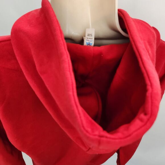 WI State Pullover Hoodie Women's Medium Red Cotton Blend Sweatshirt Souvenir - Picture 10 of 12